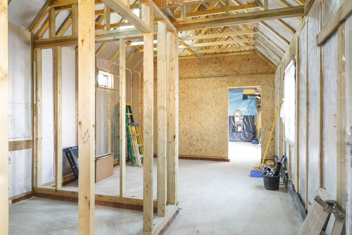 Timber frame house construction